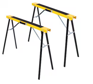 Photo 1 of 2 METAL SAW HORSES 550LB CAPACITY