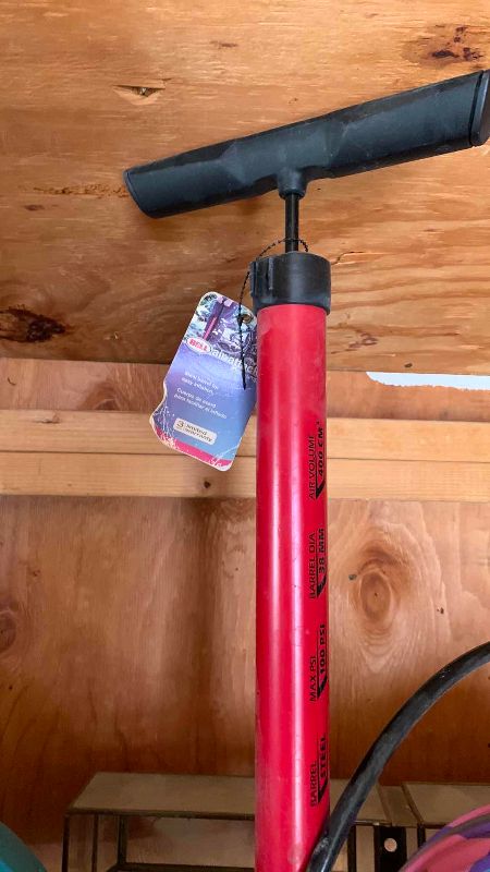 Photo 1 of BICYCLE HELMETS AND A PUMP WHICH IS NEW