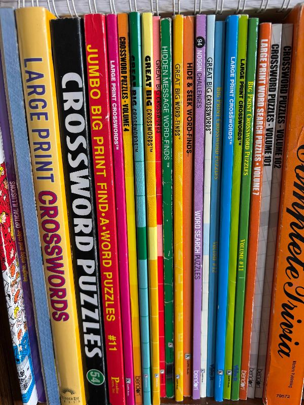 Photo 1 of CONTENTS OF SHELF: CROSSWORDS & PUZZLES BOOKS