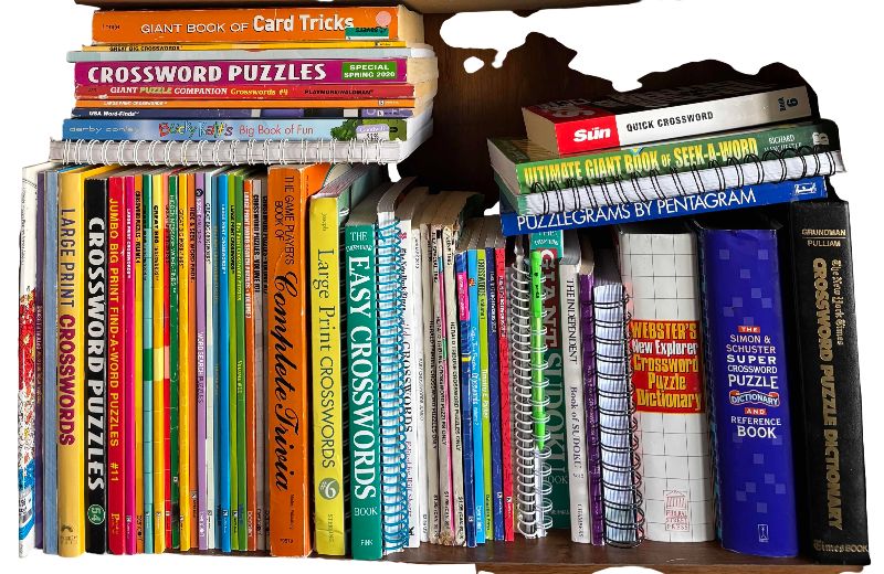 Photo 1 of CONTENTS OF SHELF: CROSSWORDS & PUZZLES BOOKS