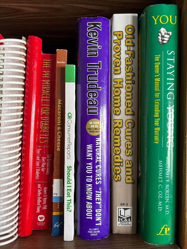 Photo 1 of CONTENTS OF SHELF: COOK BOOKS