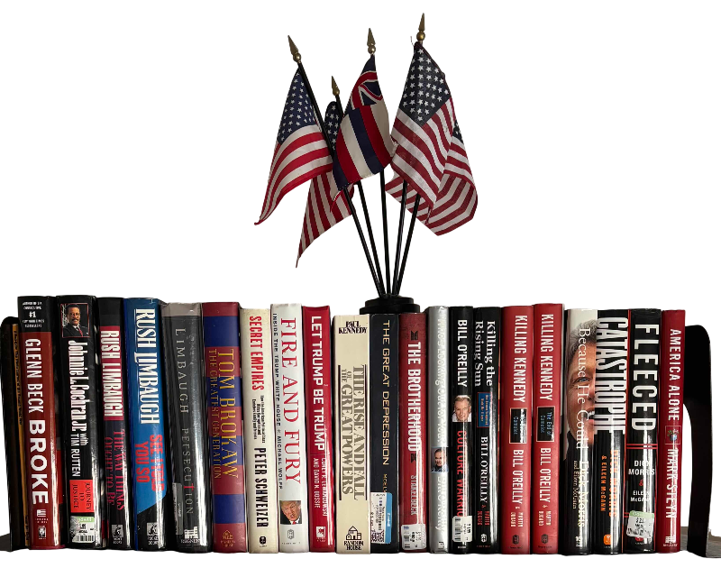 Photo 1 of CONTENTS OF TOP BOOKSHELF: POLITICAL BOOKS