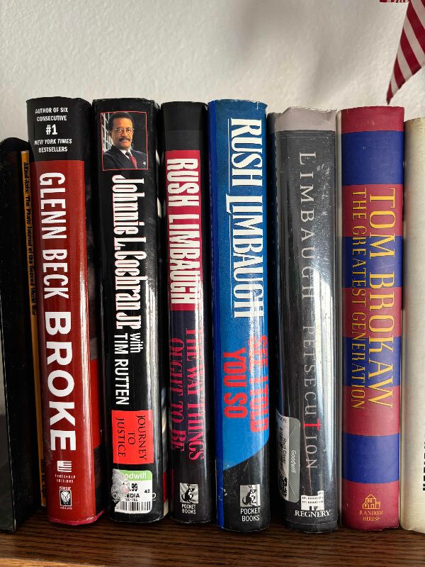 Photo 1 of CONTENTS OF TOP BOOKSHELF: POLITICAL BOOKS