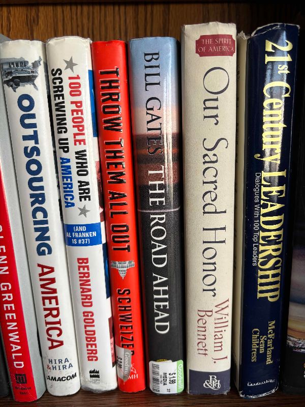 Photo 1 of CONTENTS OF SHELF: POLITICAL BOOKS