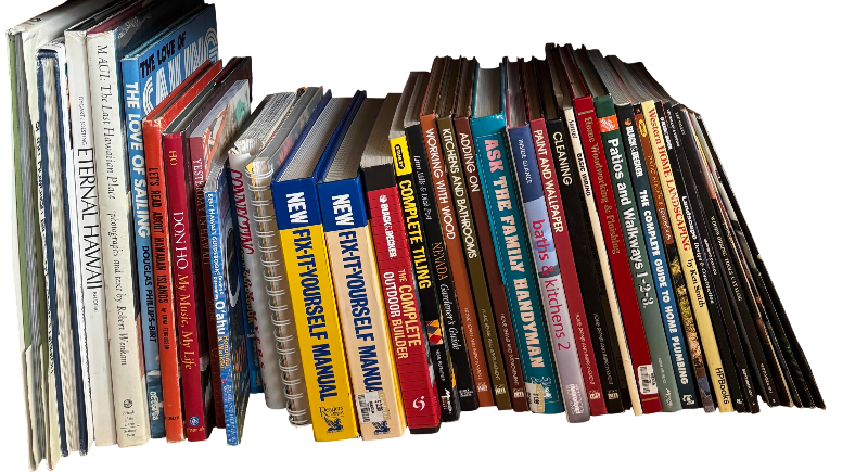 Photo 1 of CONTENTS OF SHELF: EDUCATIONAL & DIY BOOKS
