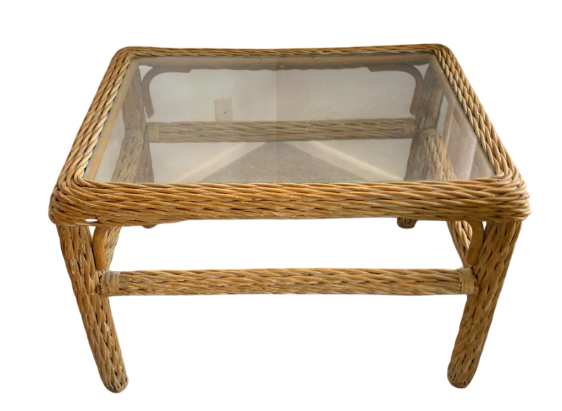 Photo 1 of RATTAN END TABLE 34” X 21” H 21”