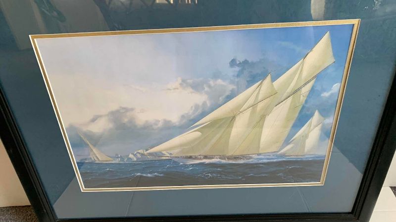 Photo 1 of SAILBOATS PRINT 31” X 25”