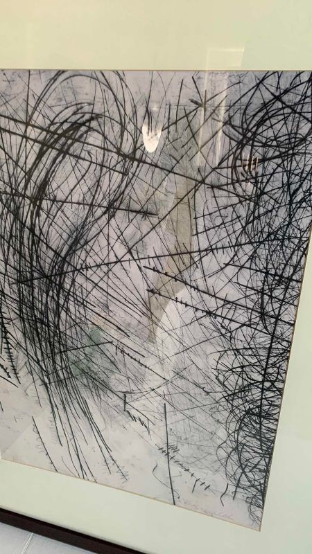 Photo 1 of ABSTRACT ARTWORK SIGNED AND NUMBERED 10/89 BY ARTIST 35” X 46”
