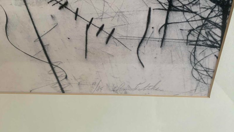 Photo 1 of ABSTRACT ARTWORK SIGNED AND NUMBERED 10/89 BY ARTIST 35” X 46”