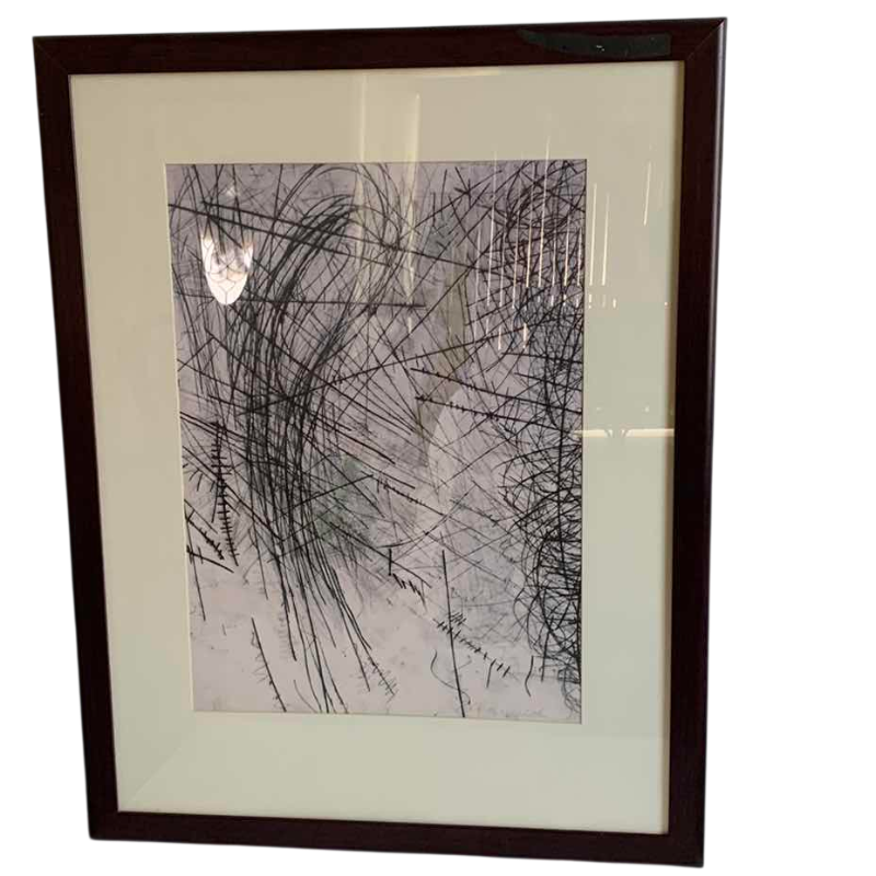 Photo 1 of ABSTRACT ARTWORK SIGNED AND NUMBERED 10/89 BY ARTIST 35” X 46”