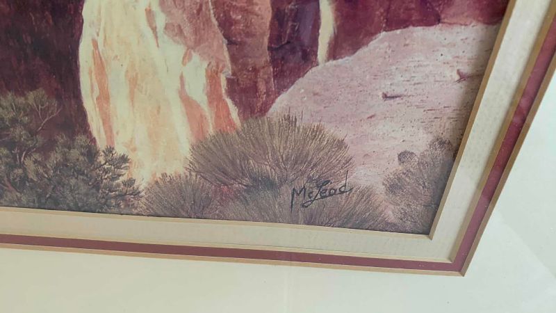 Photo 1 of GRAND CANYON PRINT SIGNED BY ARTIST MCLEOD 24" X 32"