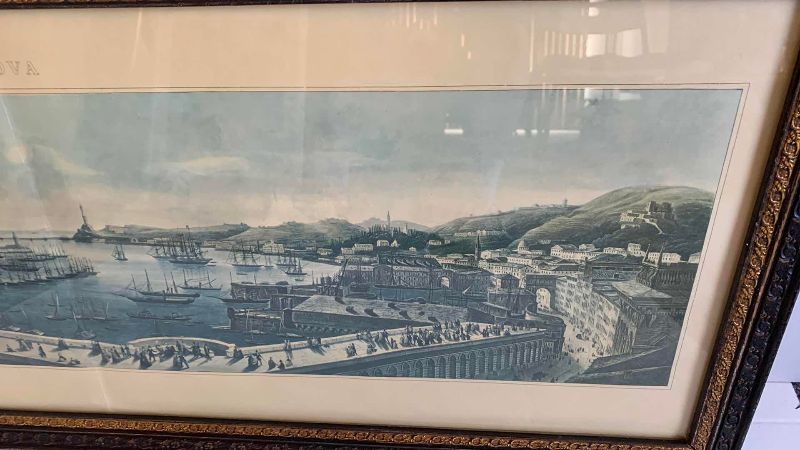 Photo 1 of ANTIQUE PRINT “GENOVA” 39” X 16”