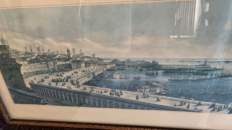 Photo 1 of ANTIQUE PRINT “GENOVA” 39” X 16”