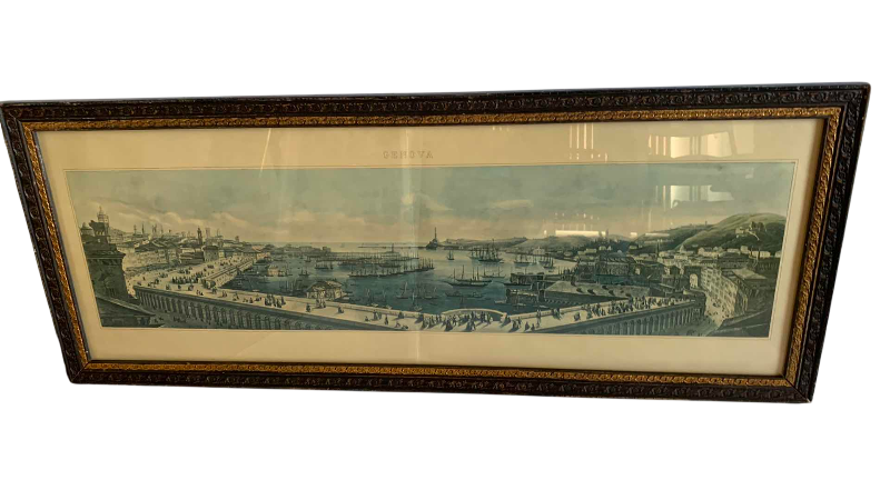 Photo 1 of ANTIQUE PRINT “GENOVA” 39” X 16”