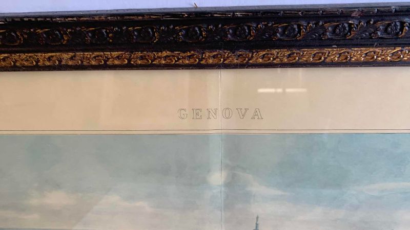 Photo 1 of ANTIQUE PRINT “GENOVA” 39” X 16”