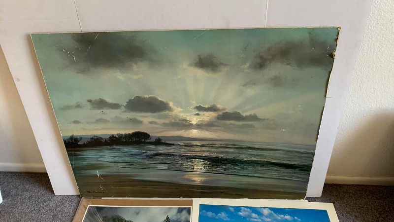 Photo 1 of FIVE PIECES OF NATURE ARTWORK 45” X 30” LARGEST