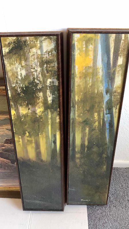 Photo 1 of OCEAN WAVES AND FOREST ARTWORK 27” X 21”