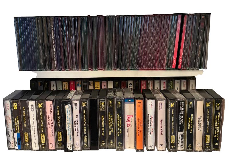 Photo 1 of COLLECTION OF CDS & CASSETTE TAPES