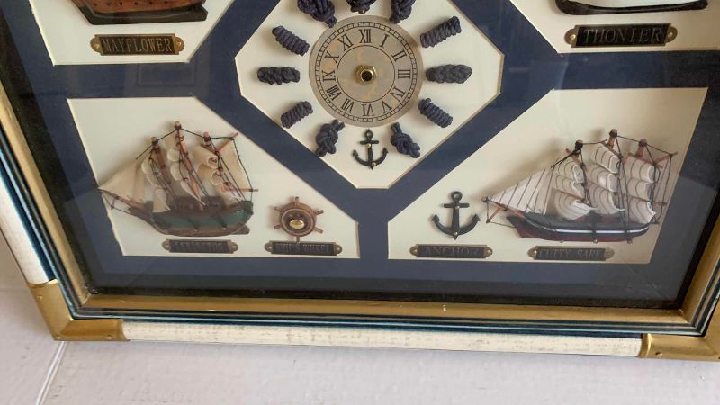 Photo 1 of SAILING SHIPS SHADOW BOX ARTWORK 19” X 15”