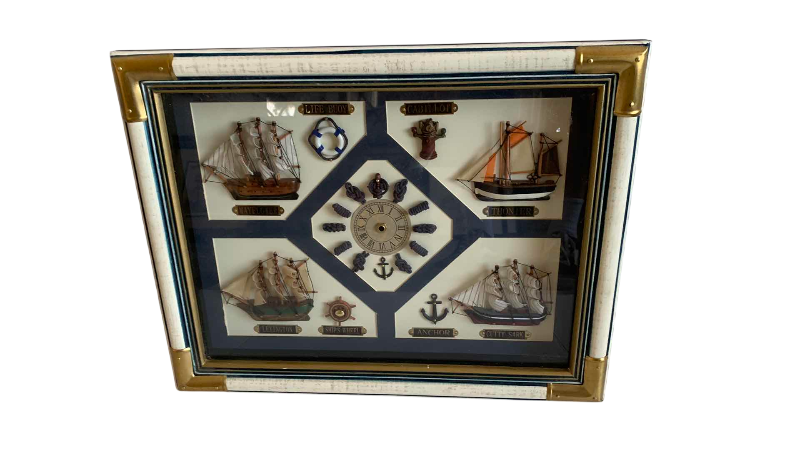Photo 1 of SAILING SHIPS SHADOW BOX ARTWORK 19” X 15”