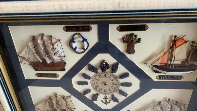 Photo 1 of SAILING SHIPS SHADOW BOX ARTWORK 19” X 15”