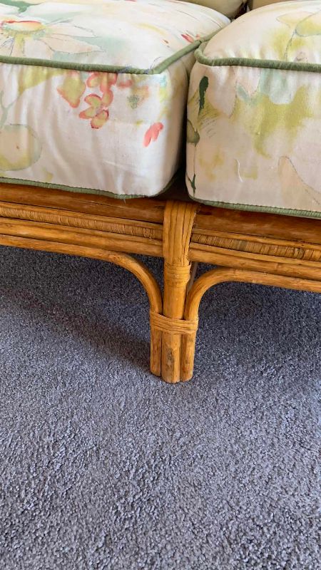 Photo 1 of RATTAN LOVE SEAT WITH CUSHIONS
