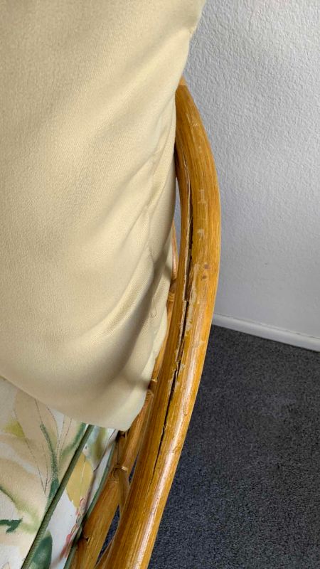 Photo 1 of RATTAN LOVE SEAT WITH CUSHIONS