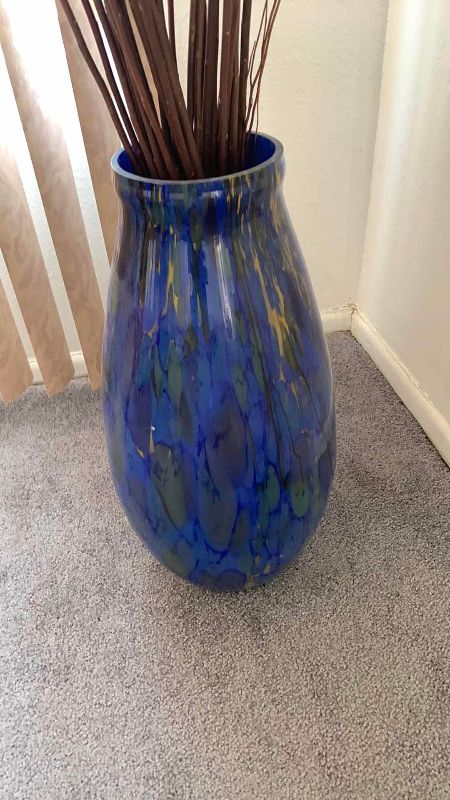 Photo 1 of GLASS VASE WITH REEDS 77”