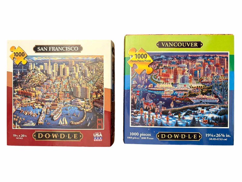 Photo 1 of (4)PCS DOWDLE PUZZLES “CITIES”