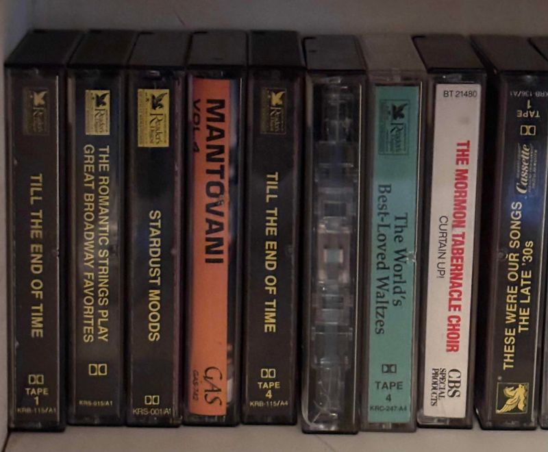 Photo 1 of CASSETTE TAPES, ALARM CLOCKS (2), CD/DVD CASES