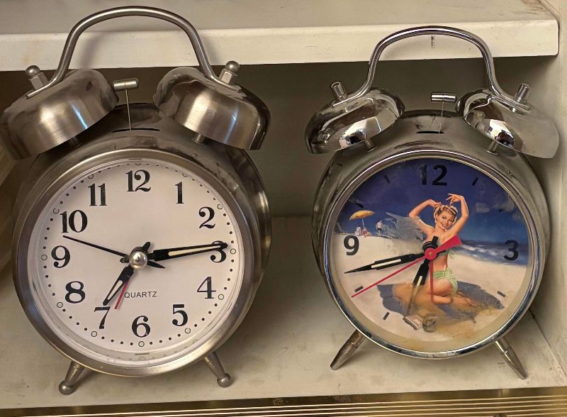 Photo 1 of CASSETTE TAPES, ALARM CLOCKS (2), CD/DVD CASES