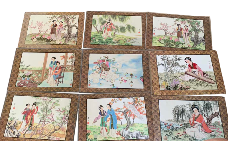 Photo 1 of NINE CHINESE DOUBLE SIDED PLACEMATS 16” X 12”