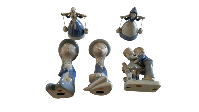 Photo 1 of FIVE PORCELAIN FIGURES