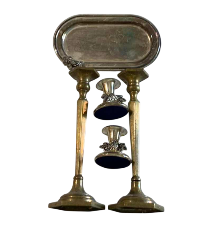 Photo 1 of CANDLESTICKS AND SERVICE TRAY
