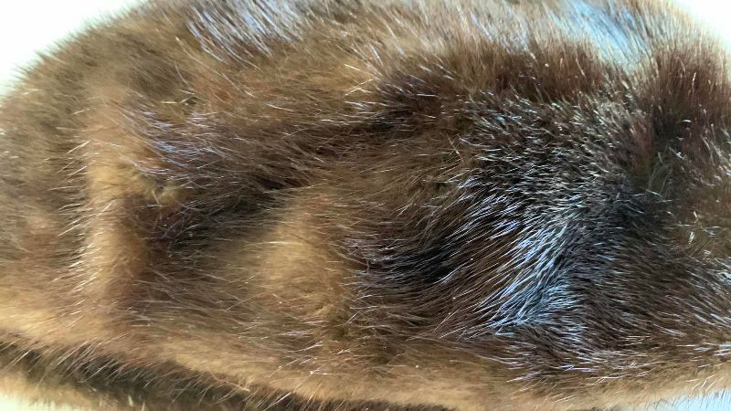 Photo 1 of VINTAGE BROWN MINK FUR PILLBOX HAT