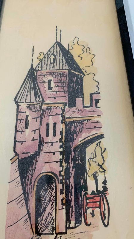 Photo 1 of VINTAGE QUEBEC WATERCOLOR 19” X 9”