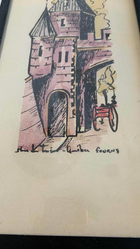 Photo 1 of VINTAGE QUEBEC WATERCOLOR 19” X 9”
