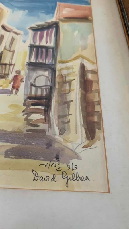 Photo 1 of VINTAGE STREET SCENE BY DAVID GILBOA SIGNED AND NUMBERED 3/3 18” X 14”
