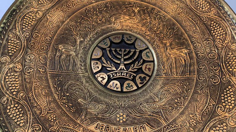 Photo 1 of VINTAGE JUDAICA DECORATIVE PLATE 12” DIAMETER
