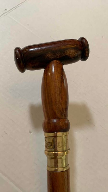 Photo 1 of IRISH “CLADDAGH” CARVED CANE WITH FLUTE INSIDE 37.5”