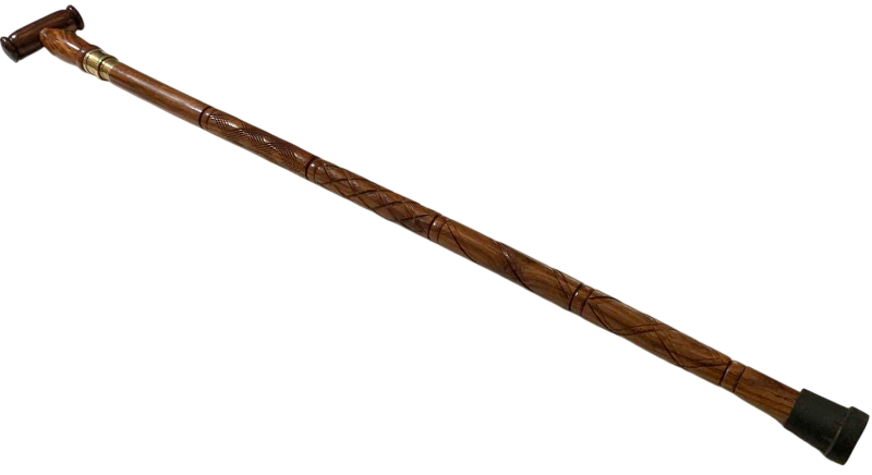 Photo 1 of IRISH “CLADDAGH” CARVED CANE WITH FLUTE INSIDE 37.5”