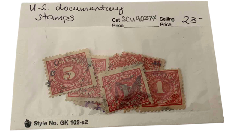 Photo 1 of UNITED STATES 1917 ASSORTED CENT INTERNAL REVENUE STAMPS