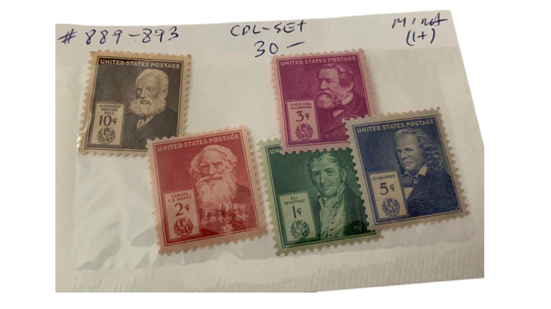 Photo 1 of UNITED STATES 1940 FAMOUS AMERICANS STAMPS SET