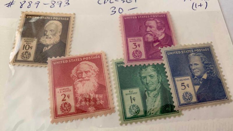 Photo 1 of UNITED STATES 1940 FAMOUS AMERICANS STAMPS SET