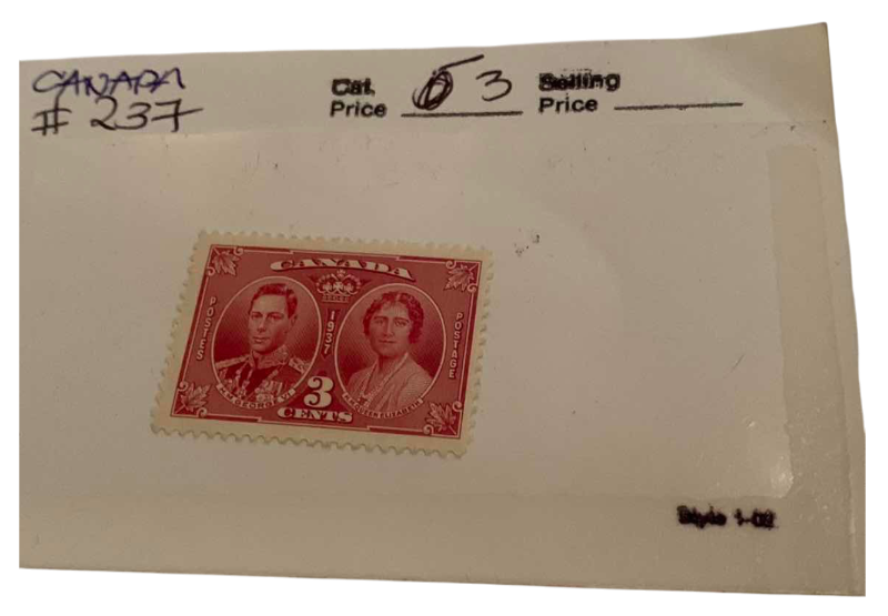 Photo 1 of CANADA 1937 3-CENT CORONATION COMMEMORATIVE STAMP