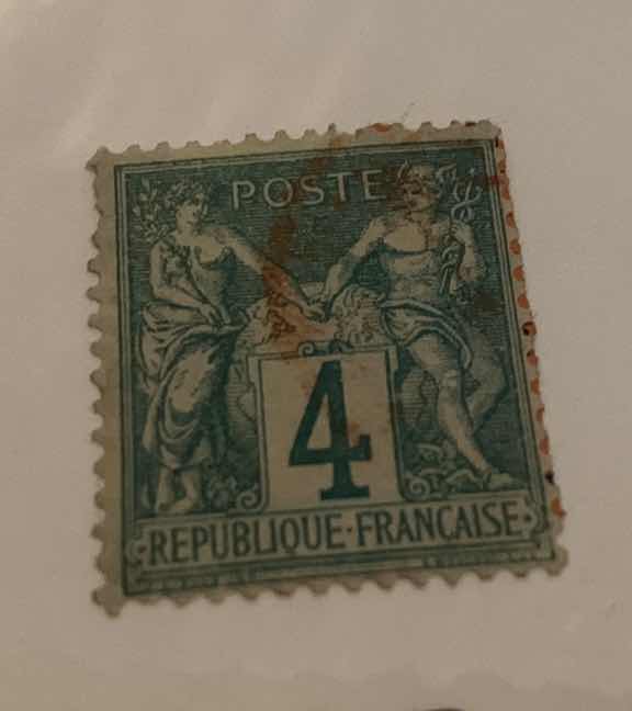 Photo 1 of FRANCE 1876 PEACE AND COMMERCE STAMP
