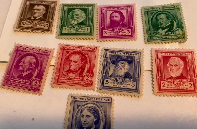 Photo 1 of UNITED STATES 1940 FAMOUS AMERICANS STAMPS