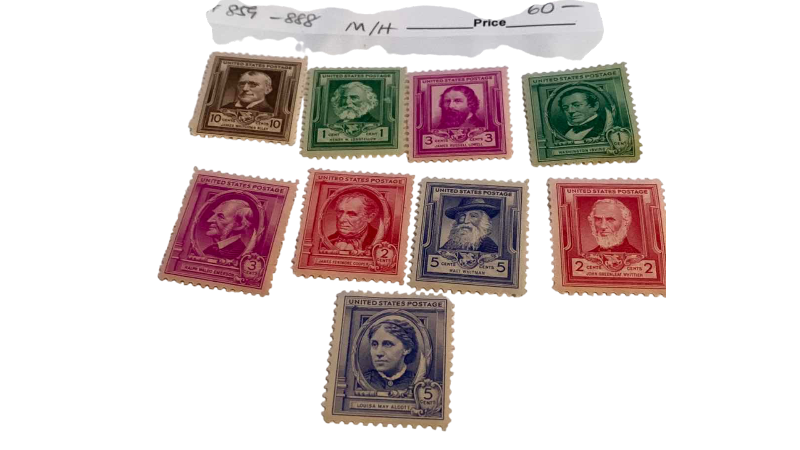 Photo 1 of UNITED STATES 1940 FAMOUS AMERICANS STAMPS
