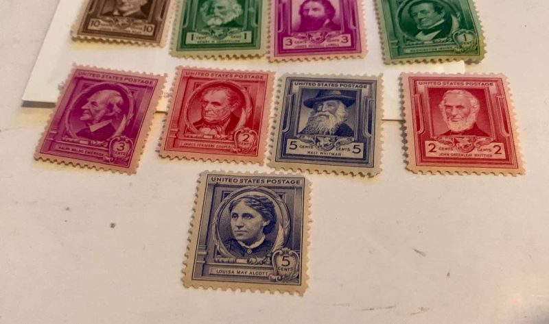 Photo 1 of UNITED STATES 1940 FAMOUS AMERICANS STAMPS