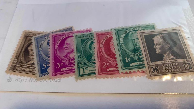 Photo 1 of UNITED STATES 1940 FAMOUS AMERICANS STAMPS